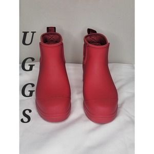 Uggs red rainboots size 5